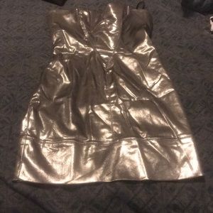 Bebe metallic strapless DRESS